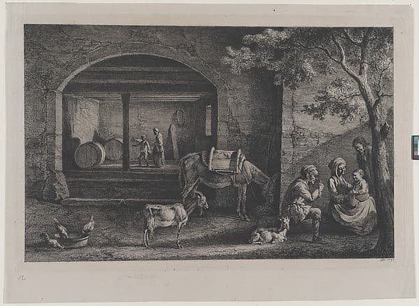 Interior of a Farm at Saint-Jean-de-Touslas — Jean-Jacques de Boissieu