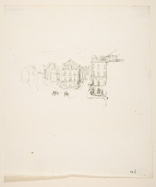 Trial Sketch: Grande Rue Dieppe — James Abbott McNeill Whistler