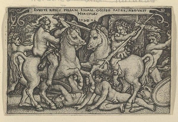Hercules Raping Jole from The Labors of Hercules — Sebald Beham
