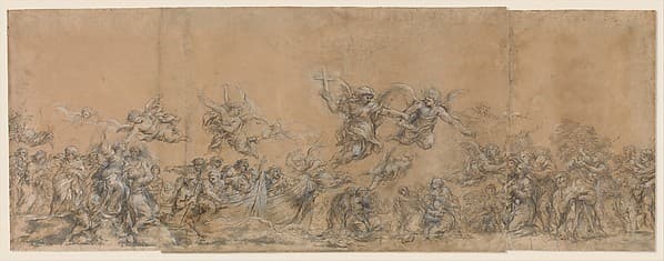 Study for Angels Sealing the Foreheads of the Children of Israel in Saint Peter's Basilica — Pietro da Cortona