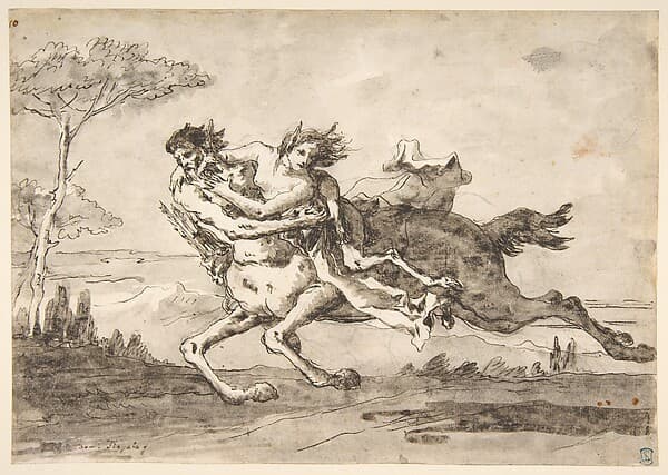 Centaur Abducting a Satyress — Giovanni Domenico Tiepolo