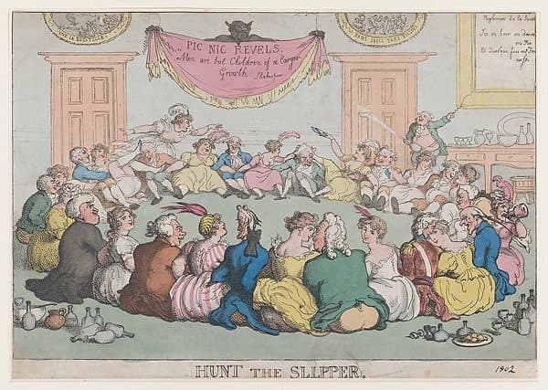 Hunt The Slippers — Thomas Rowlandson