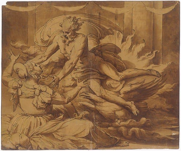 Jupiter Appearing to Semele — Perino del Vaga