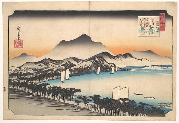 近江八景之内　粟津晴嵐|Clearing Weather at Awazu — Andō Hiroshige