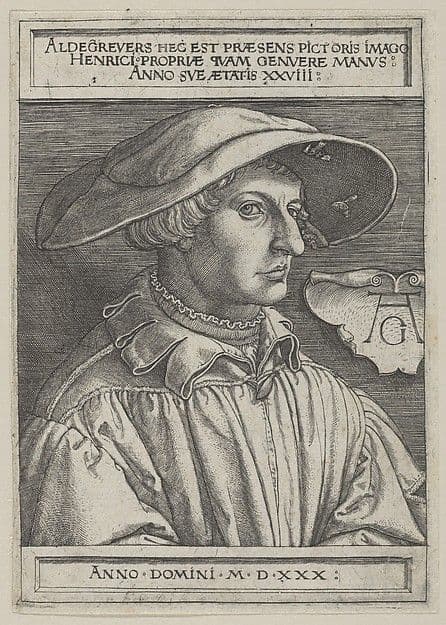Self-Portrait at Age Twenty-Eight — Heinrich Aldegrever