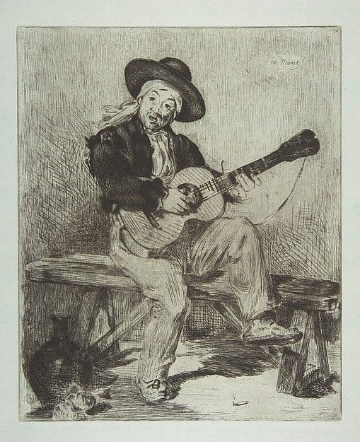 The Spanish Singer (Le Guitarrero) — Édouard Manet