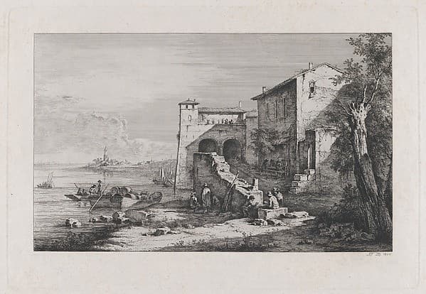 View of  Old Customs House in Rome — Jean-Jacques de Boissieu