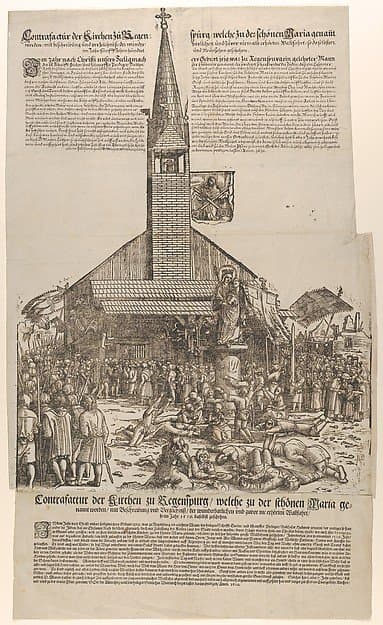 Pilgrims at the Church of the 'Beautiful Virgin' at Regensburg — Michael Ostendorfer