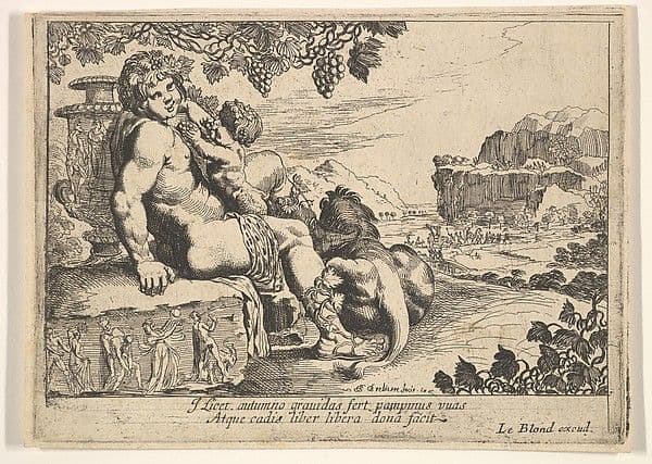 Bacchus, Satyr, and Lion — Pierre Brebiette