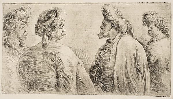 Four Turks, Half Length — Stefano Della Bella