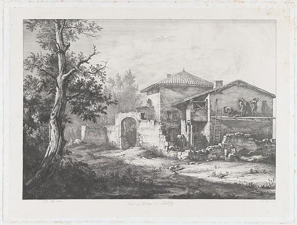 Entrance to the Village of Lentilly — Jean-Jacques de Boissieu