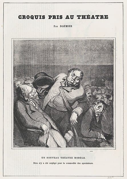A new theater model, from 'Theater sketches,' published in Le Petit Journal pour Rire, January 30, 1864 — Honoré Daumier