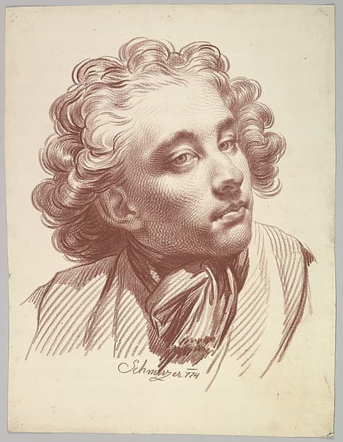 Head of a Young Man Looking Right — Jacob Matthias Schmutzer