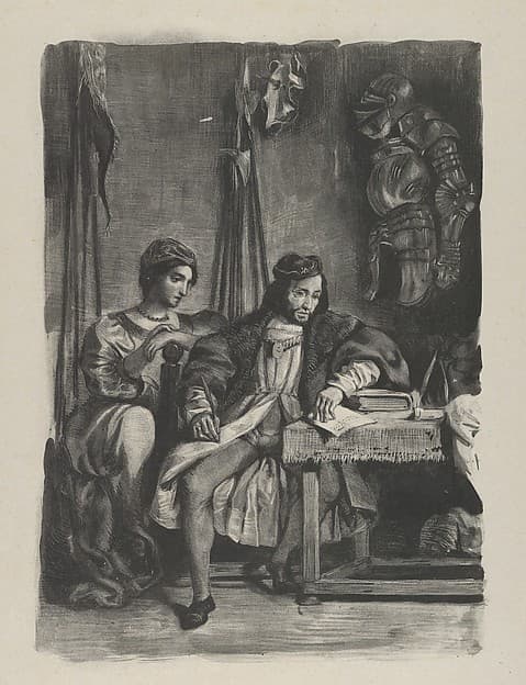 Goetz von Berlichingen Writing His Memoirs — Eugène Delacroix