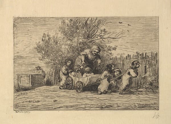 The Heirs to the Cart — Charles-François Daubigny