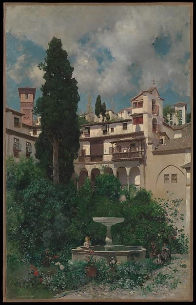 A Spanish Garden — Martín Rico y Ortega