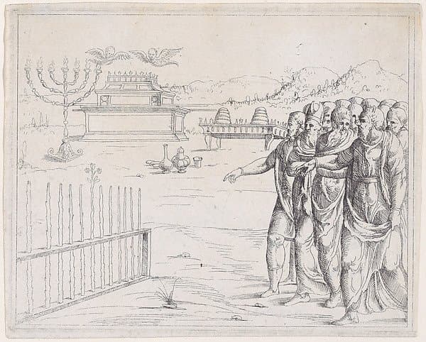 The Blossoming of Aaron's Rod, from Old and New Testaments — Augustin Hirschvogel