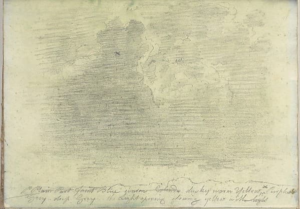 Cloud study (Smaller Italian sketchbook, leaf 14 recto) — Joseph Wright of Derby