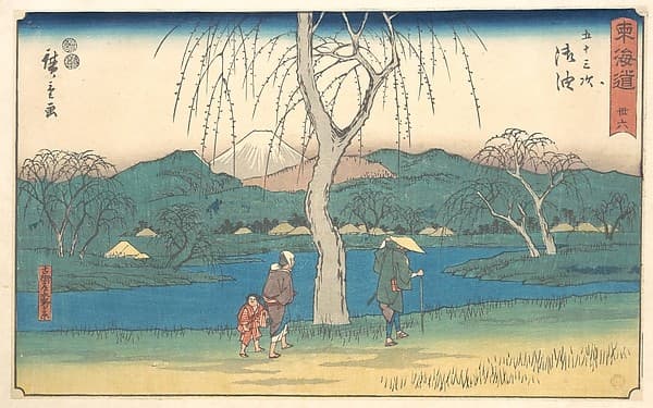 東海道五十三次　御油　古街道本野ヶ原|Goyu — Andō Hiroshige