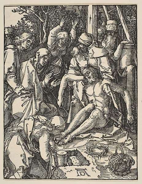The Lamentation, from "The Small Passion" — Albrecht Dürer