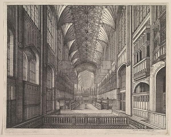 St. George's Chapel Choir, Windsor (from Elias Ashmole's "The Order of the Garter," 1672) — Wenceslaus Hollar