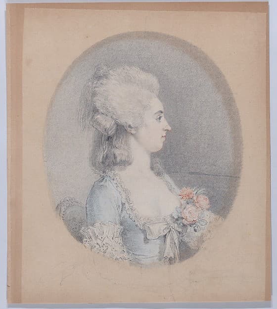 Profile Portrait of a Woman — Augustin de Saint-Aubin