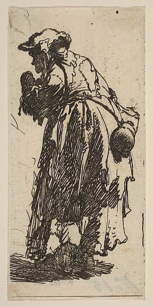 Old Beggar Woman with a Gourd — Rembrandt van Rijn