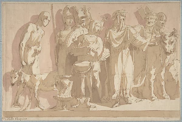 Scene of Antique Sacrifice — Giuseppe Bernardino Bison