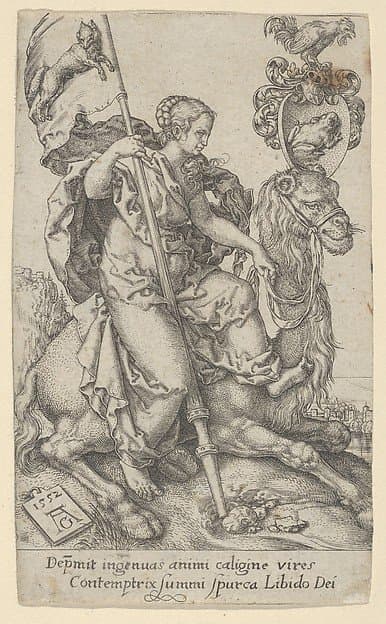 Lust, from The Vices — Heinrich Aldegrever
