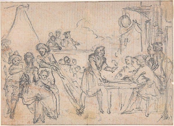 Study for an Engraving of "Songs in the Opera of Flora" — Hubert François Gravelot