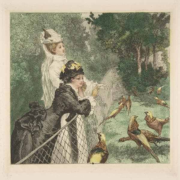 In the Zoological Garden — Félix Bracquemond