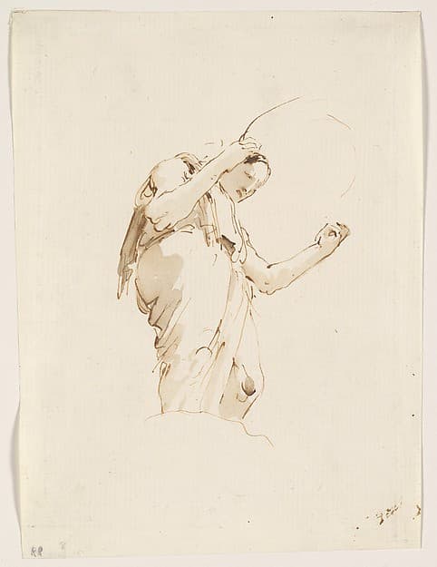 Standing Woman Holding a Hoop — Giovanni Battista Tiepolo