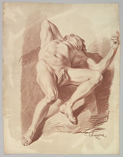 Reclining Male Nude — Jacob Matthias Schmutzer