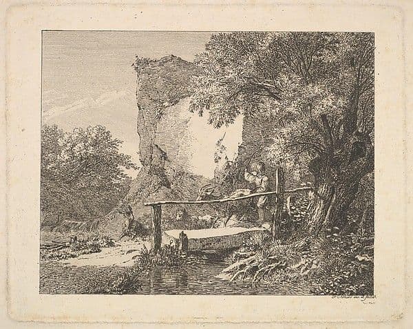 A Boy with Three Goats — Johann Christoph Erhard