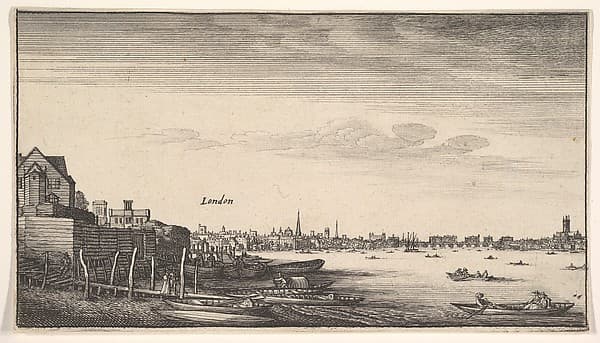 London Viewed from the Milford Stairs — Wenceslaus Hollar