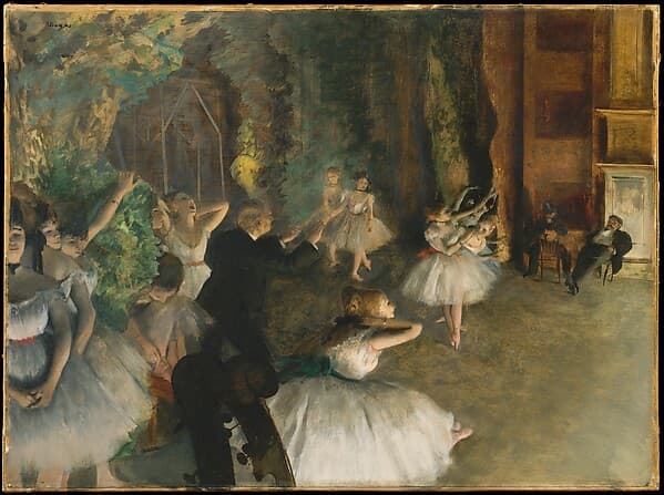 The Rehearsal of the Ballet Onstage — Edgar Degas