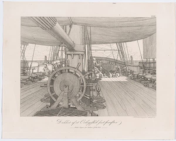 Deck of a Warship — Christoffer Wilhelm Eckersberg