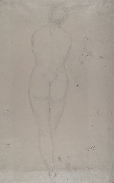 Standing Nude Woman, Back View — Wilhelm Lehmbruck