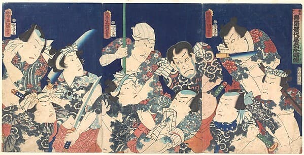 Utagawa's Lifetime Masterpiece, from the Japanese version of the Shuihu Zhuan — Kunisada