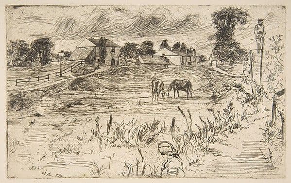 Landscape with the Horse (Landscape with Horses) — James Abbott McNeill Whistler