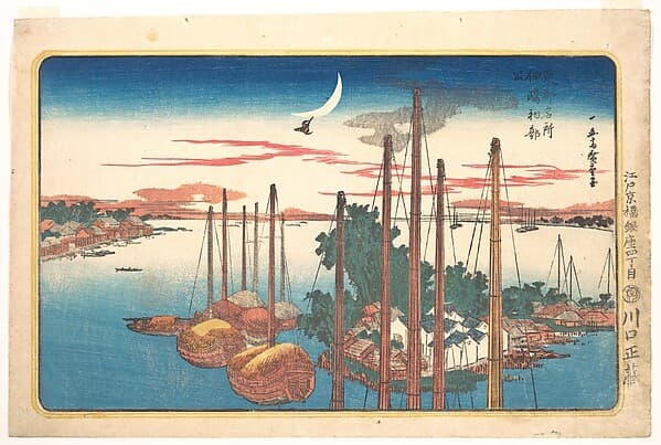 Tsukudajima hatsuhotogizu|東都名所　佃島初郭公|The Year's First Song of the Cuckoo at Tsukudajima — Andō Hiroshige