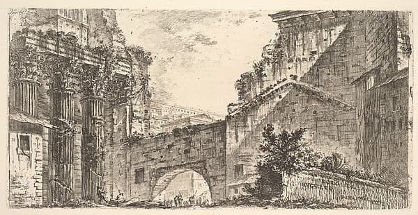 Plate 15: Forum of Augustus (Foro di Augusto), from "Antichità Romane de' Tempi della Repubblica, e de' primi Imperatori" — Giovanni Battista Piranesi