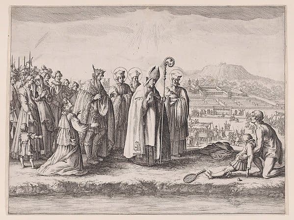 Saint Mansuy, pièce appelée aussi Saint Mansuet ou La Raquette (Saint Mansuy, piece also called Saint Mansuet or The Racket) — Jacques Callot