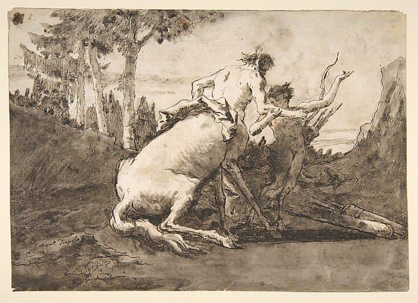 Centaur with a Young Satyr — Giovanni Domenico Tiepolo