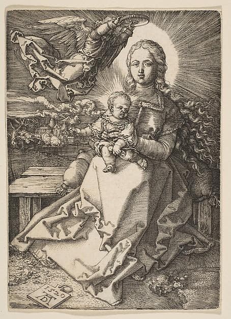 Virgin and Child Crowned by an Angel — Albrecht Dürer
