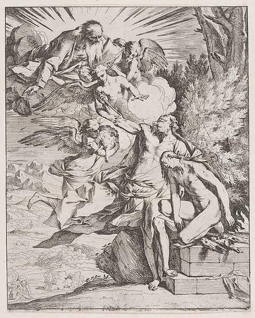 The sacrifice of Isaac by his father Abraham — Pietro Testa