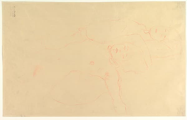 Two Reclining Nudes — Gustav Klimt