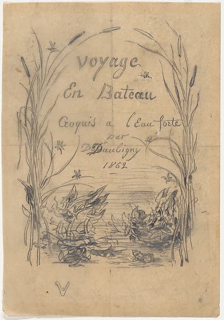 Frontispiece for the Album "Voyage en Bateau" — Charles-François Daubigny