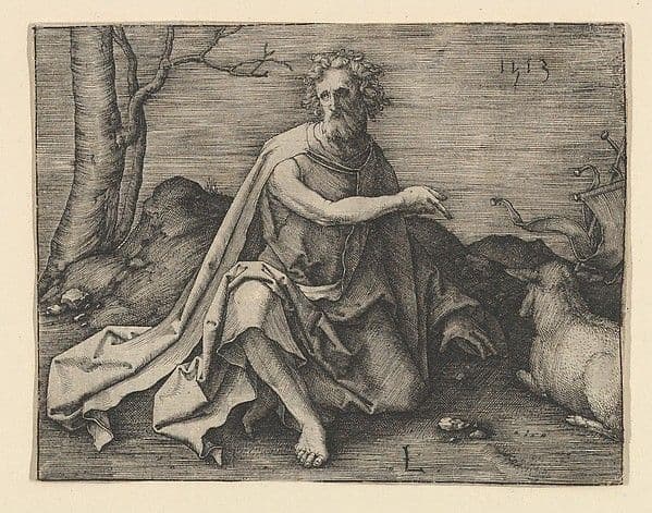 St. John the Baptist in the Desert — Lucas van Leyden