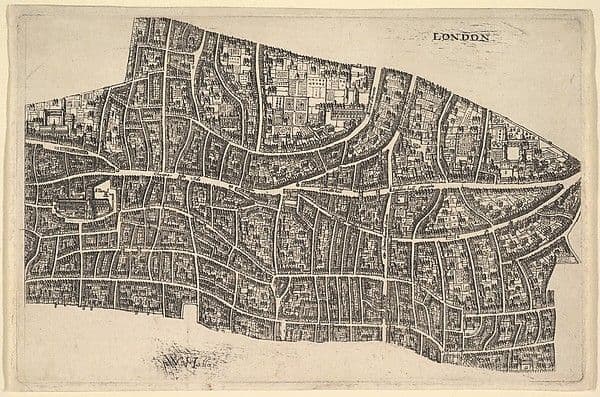 London before the Great Fire — Wenceslaus Hollar